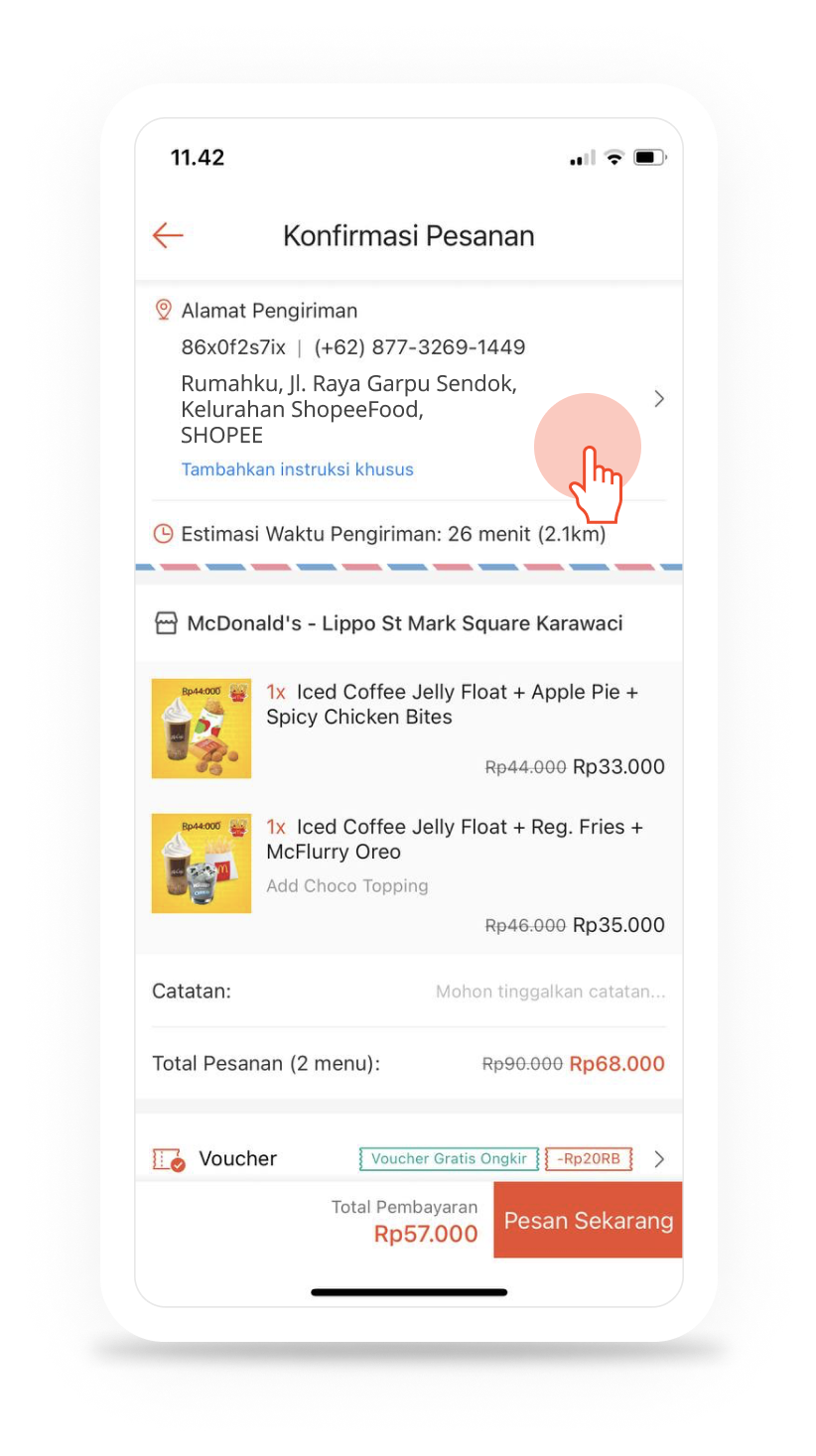 ShopeeFood Order Page